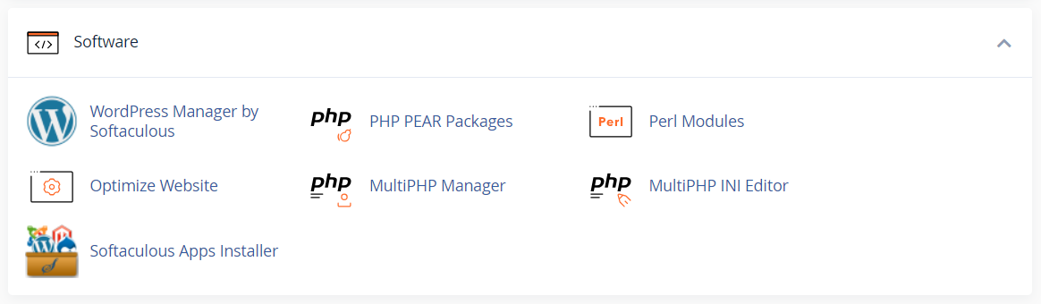 cPanel - Software