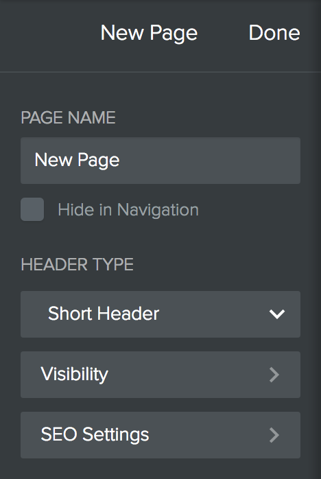Weebly - Pages - Customize Page