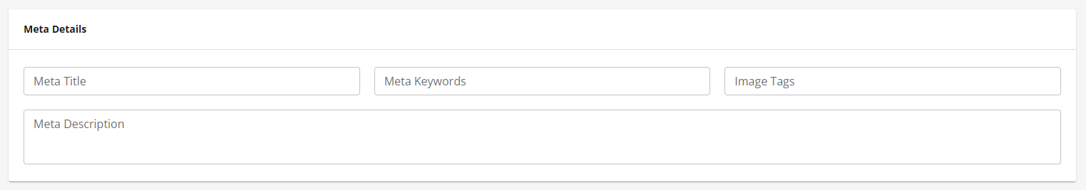 HostGator Ecomdash - Products Tab Product Listing Details Meta Details
