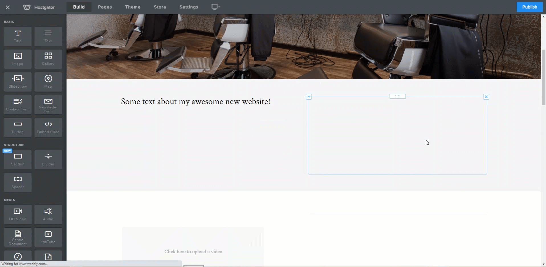 HostGator Weebly Add Column