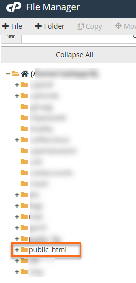 Select the public_html