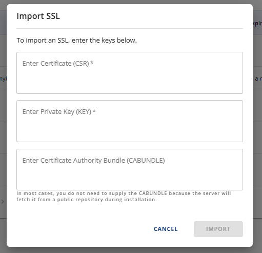 Import SSL