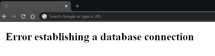 Database Error