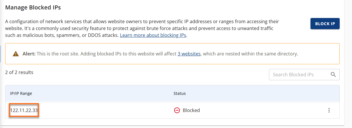 IP Blocker - IP/IP Range