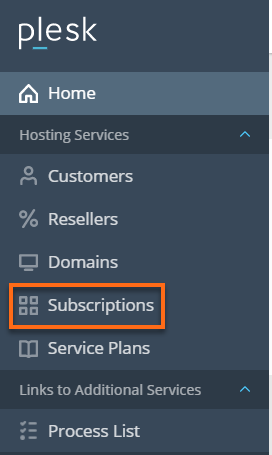 HostGator Plesk 订阅标签