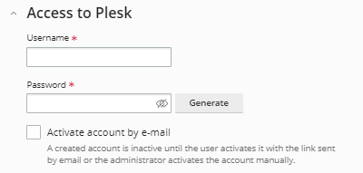 Access  to Panel settings
