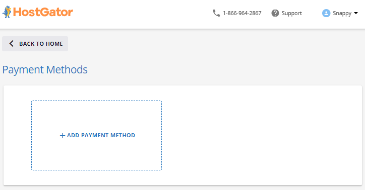 Customer Portal - Add Payment Method