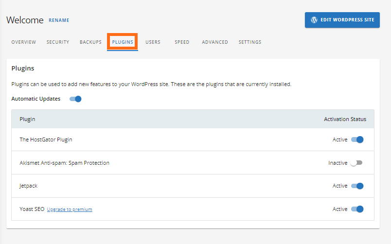 Customer Portal - Hosting - Plugins