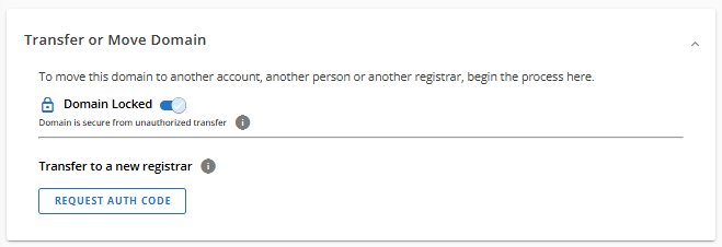 Customer Portal - Transfer or Move Domain