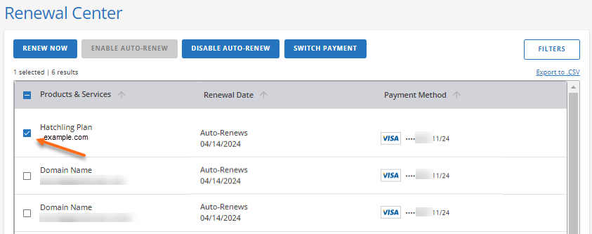 HostGator Customer Portal - Renewal Center