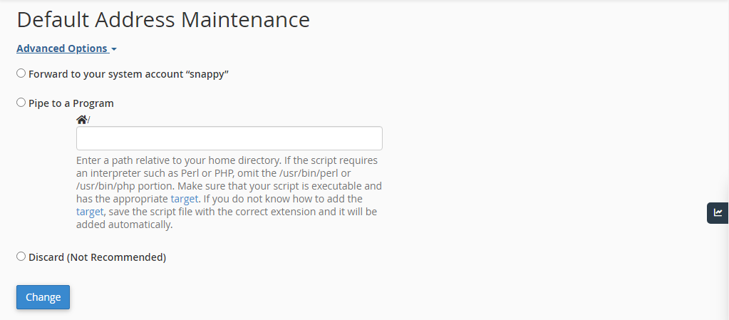 Catchall email advanced option