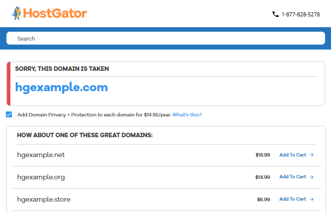 购物车 - 不可用域名