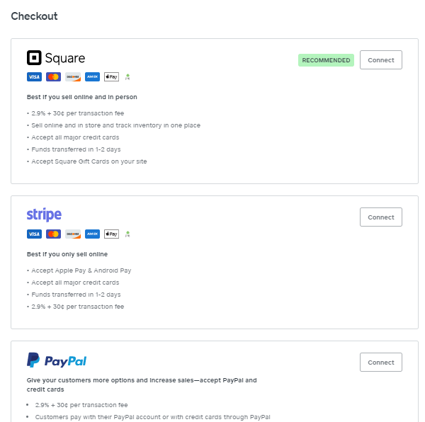 Weebly Checkout Page