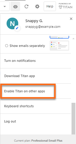 专业邮箱 - 设置 - 在其他应用启用 Titan