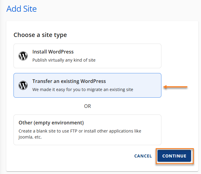 Transfer and existing site gif