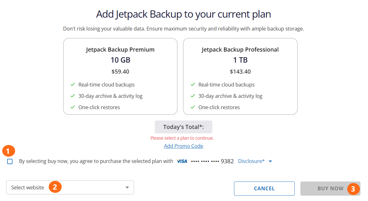 客户门户 Marketplace - Jetpack - 立即购买