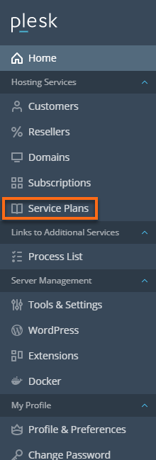 HostGator Plesk - Service Plans