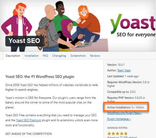 WordPress Plugin - Active Installations