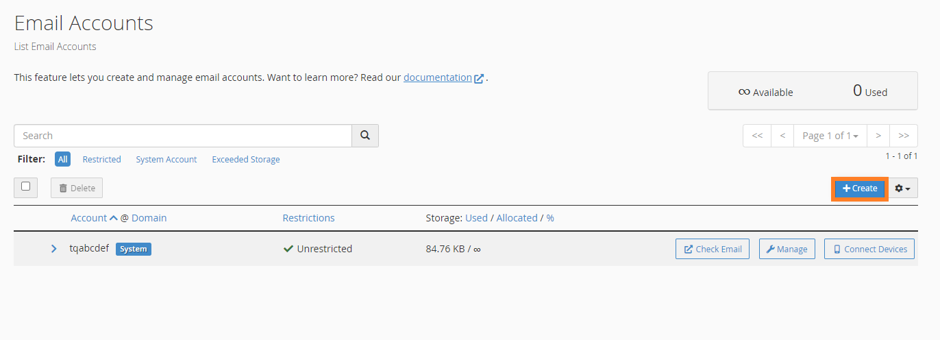 HostGator Create Email Accounts