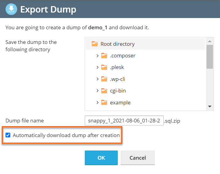 Automatic Download the Backup