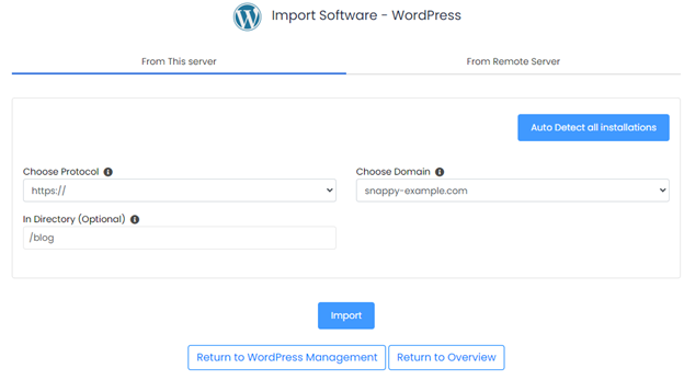 Software installed in subdirectory