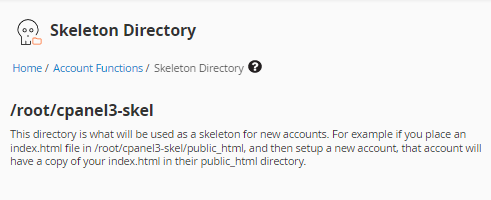 WHM - Skeleton目录