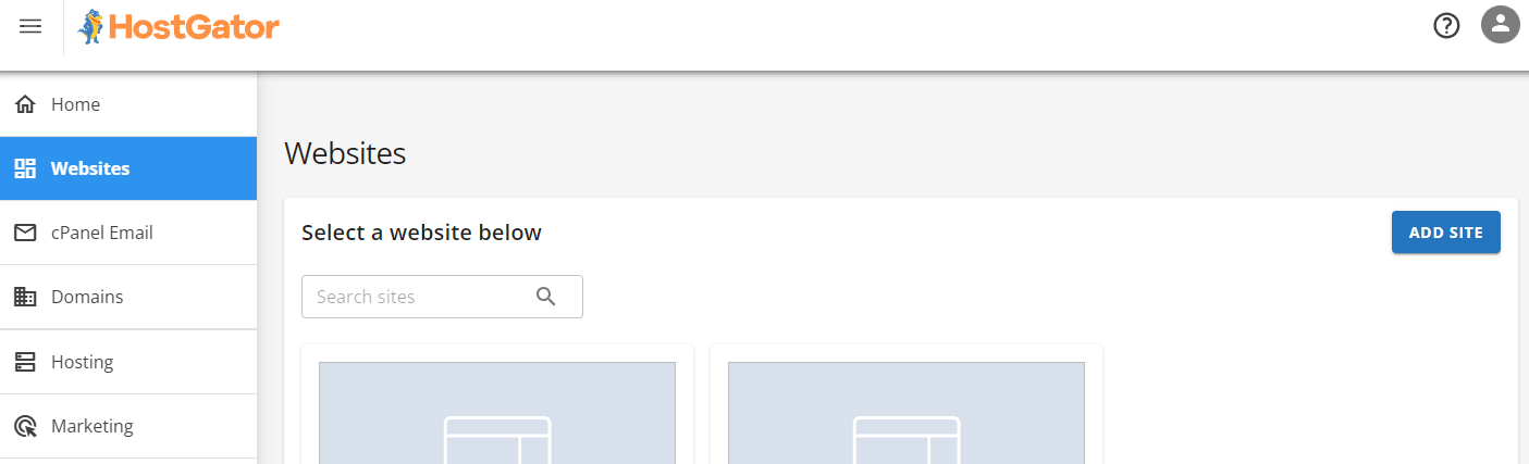 HostGator Add Site