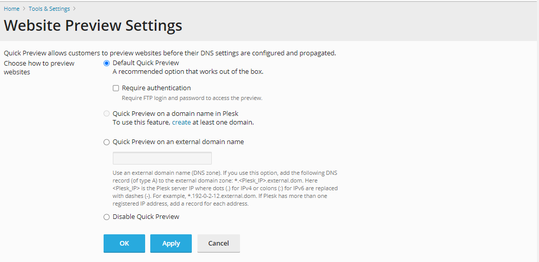 HostGator - Plesk Website Preview