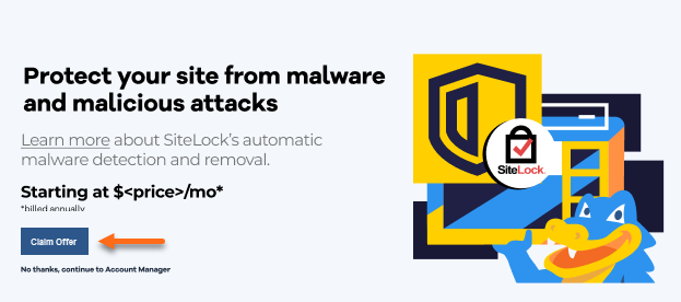 Sitelock - Claim Offer