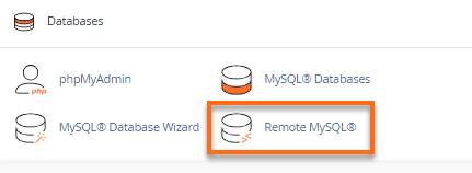 cPanel - 远程 MySQL