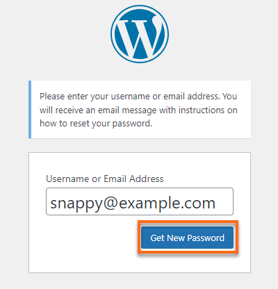 HostGator wp-admin Gew New Password