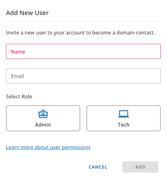 Enter userna,me and email