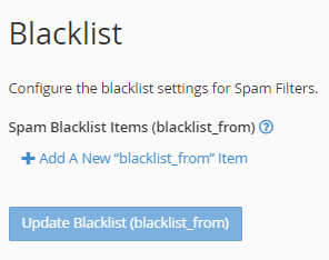 Blacklist - Add a New Blacklist