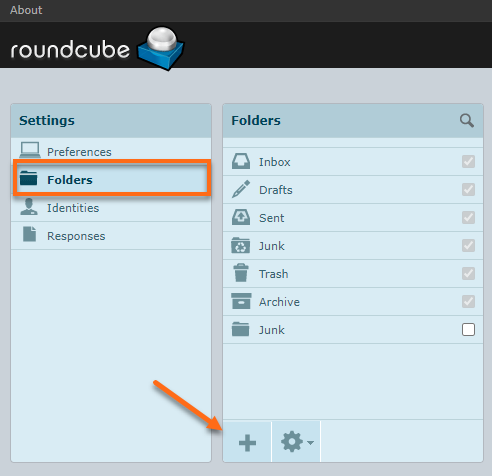 Roundcube - Add folder