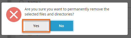 Confirm removal of a directory