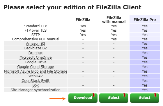 Download FileZilla