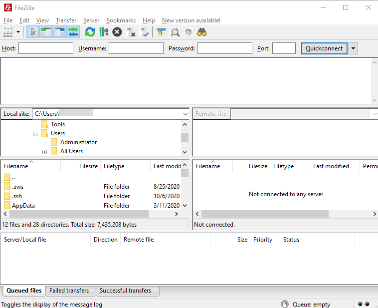 FileZilla Application