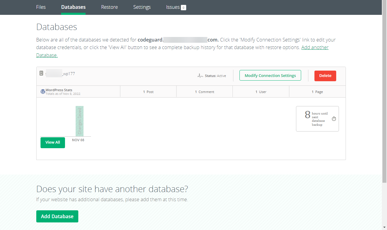 CodeGuard 数据库列表