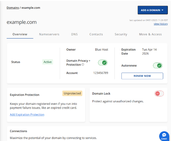 Advanced View - Multiple domains