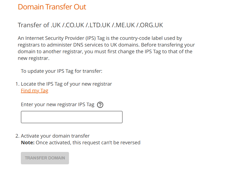Domain Add Change IPS Tag
