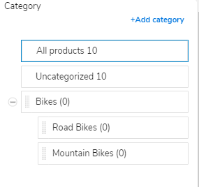 Website Builder - Parent Category Sample