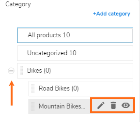 Website Builder - Manage Parent Category
