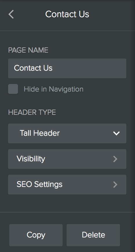 Weebly Delete Button