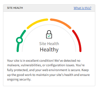Sites tab - Site Health
