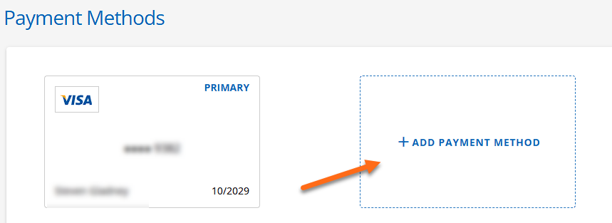 Payment Methods - Add Payment Method