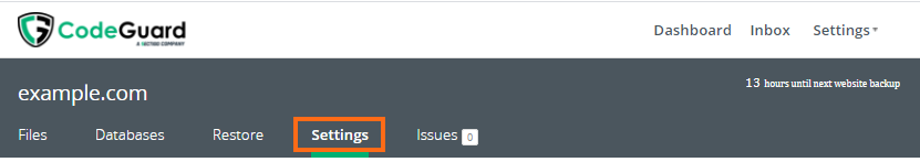 Codeguard Domain Console