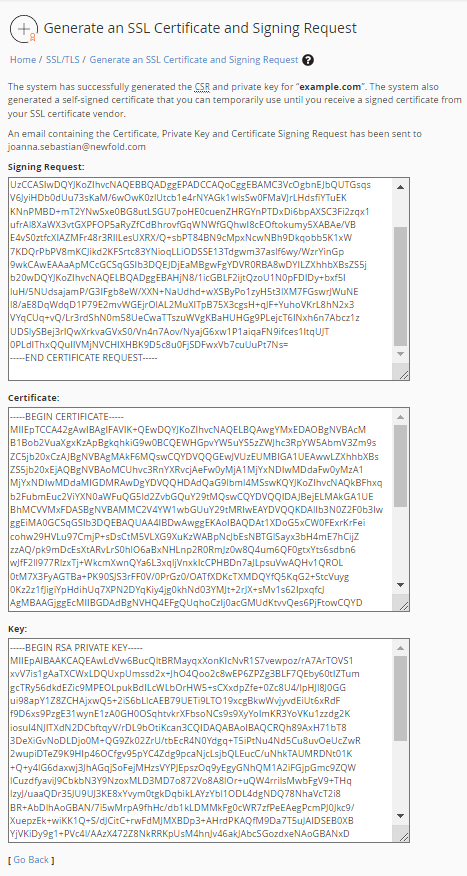 HostGator WHM Generate an SSL Certificate and Signing Request