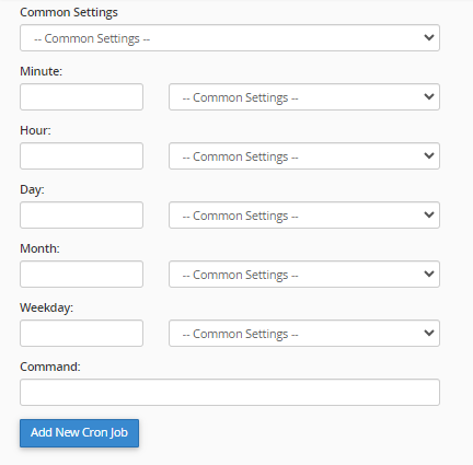 Cron Job - Common Settings