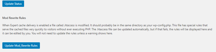Update Mod Rewrite Rules