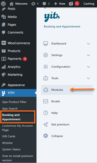 YITH - Booking and Appointment - Modules
